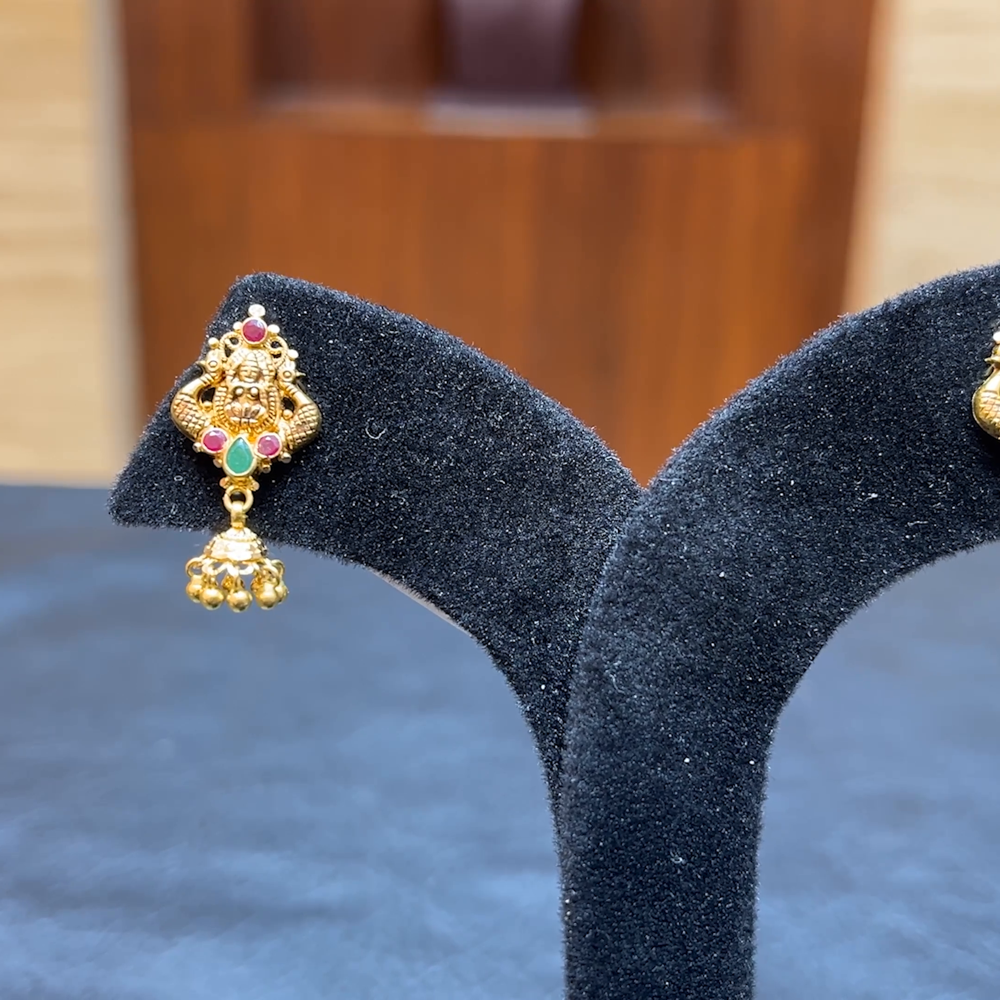 Chennai Shopping Mall 3.49gms EARRINGS 22K Yellow Gold