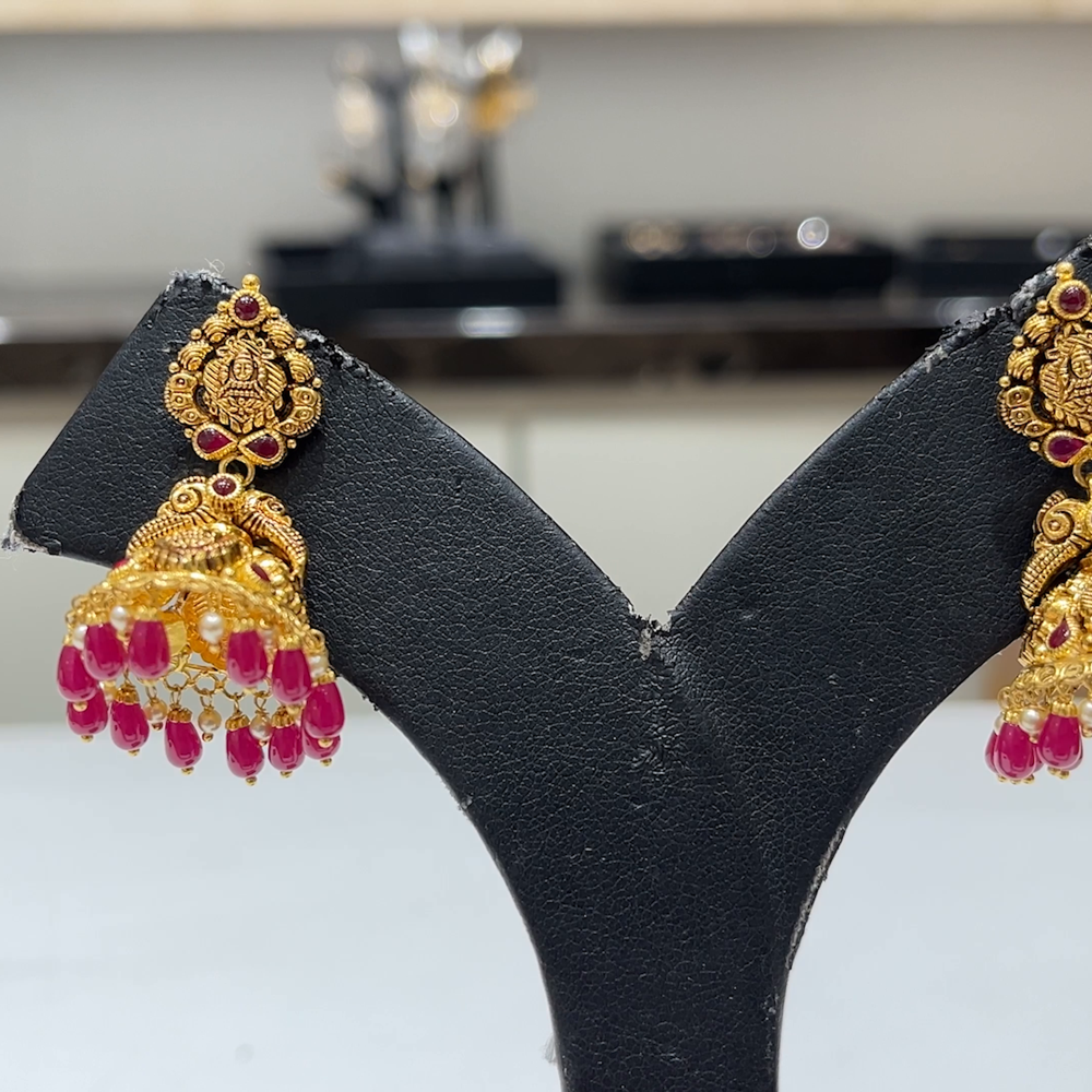 MUKUNDA JEWELLERS 9.08gms EARRINGS 22K Antique