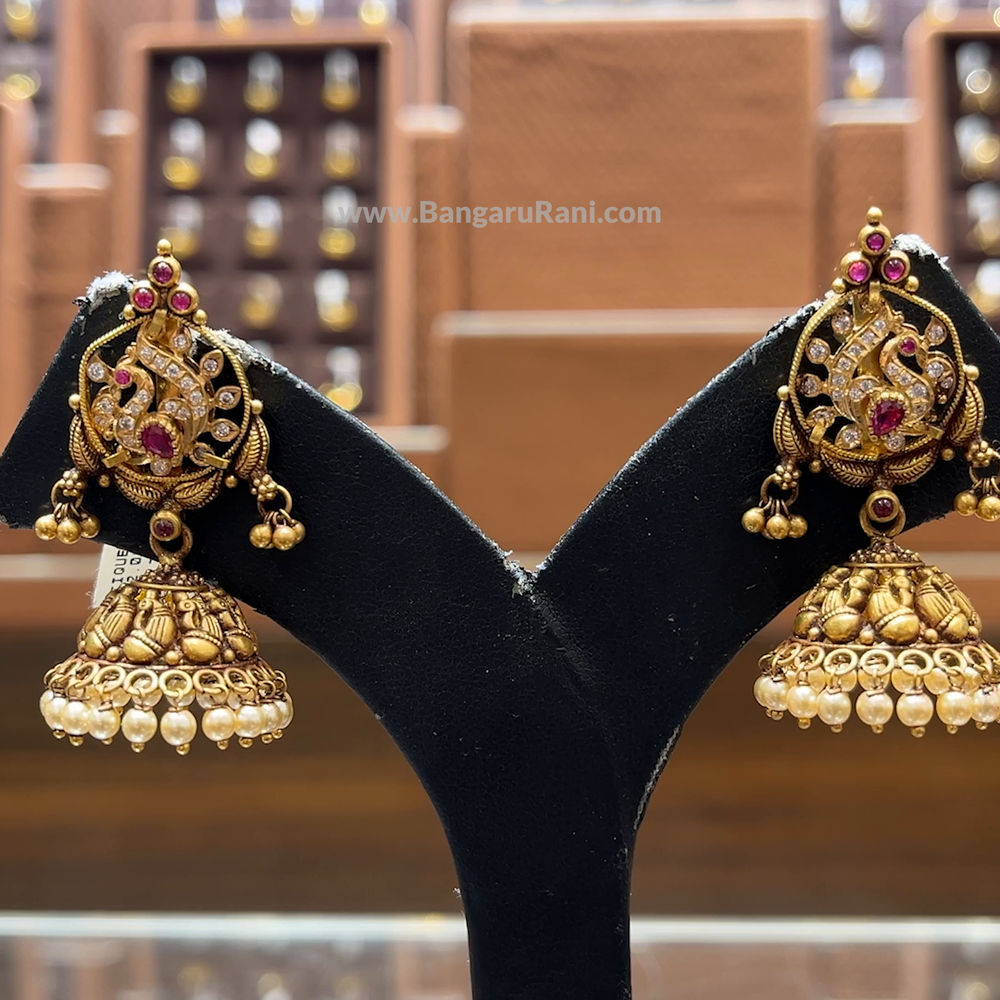 CMR 20.001gms EARRINGS 22K Antique