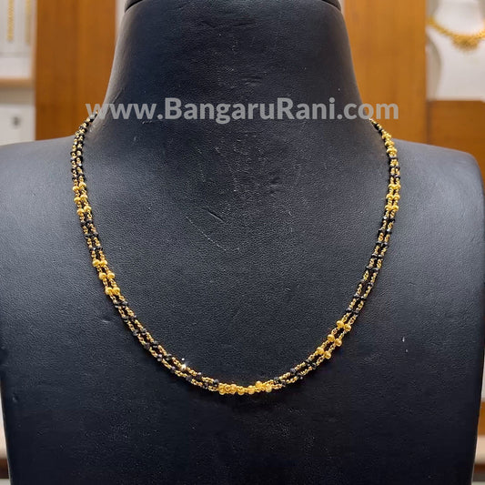 Chennai Shopping Mall 10.41gms SHORT BLACK BEADS 22K Yellow Gold