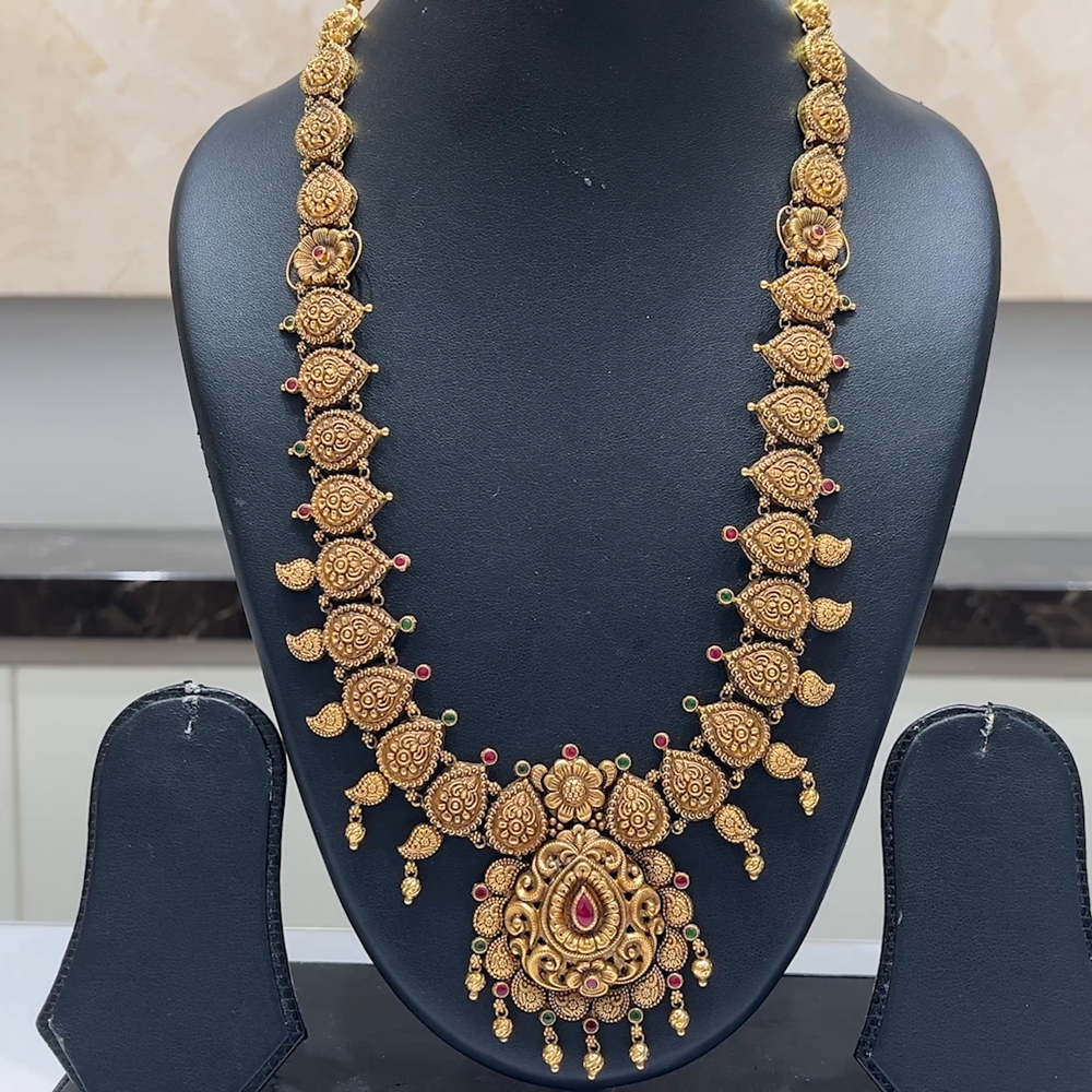 MUKUNDA JEWELLERS 38.63gms HARAMS 22K Antique