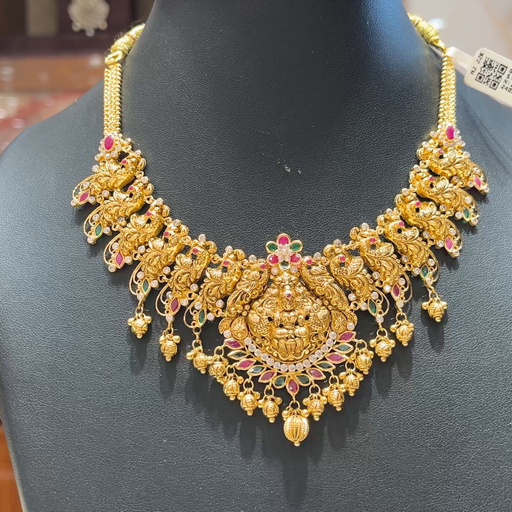 MUKUNDA JEWELLERS 29.82gms NECKLACE 22K Antique