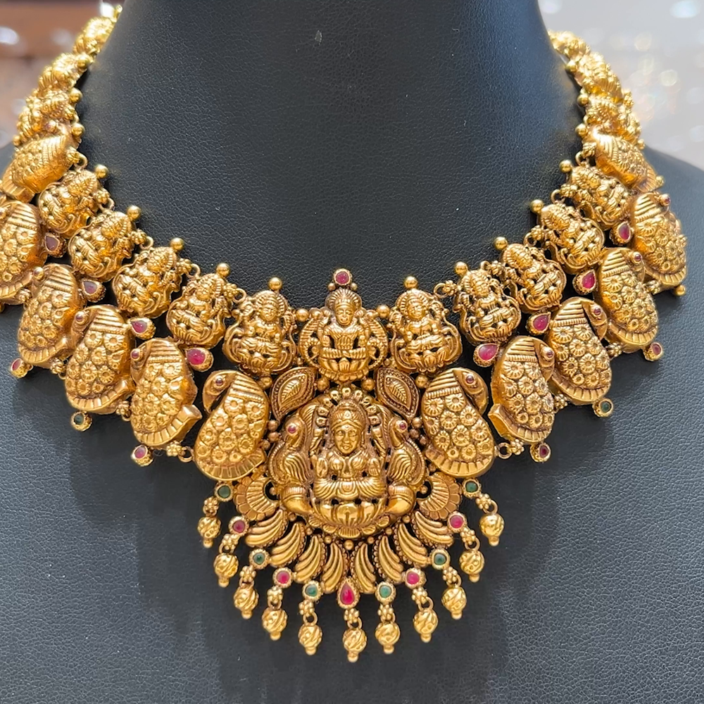 MUKUNDA JEWELLERS 31.97gms NECKLACE 22K Antique