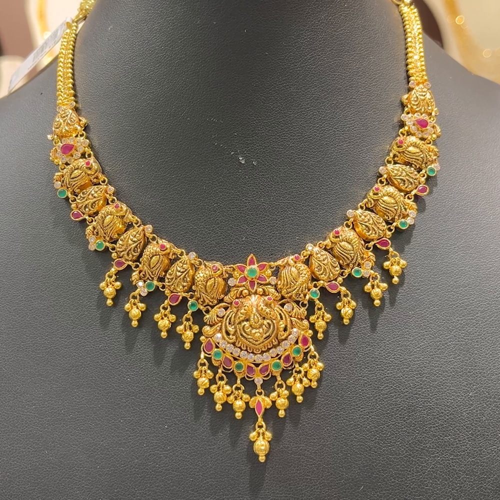 CMR 22.215gms NECKLACE 22K Antique