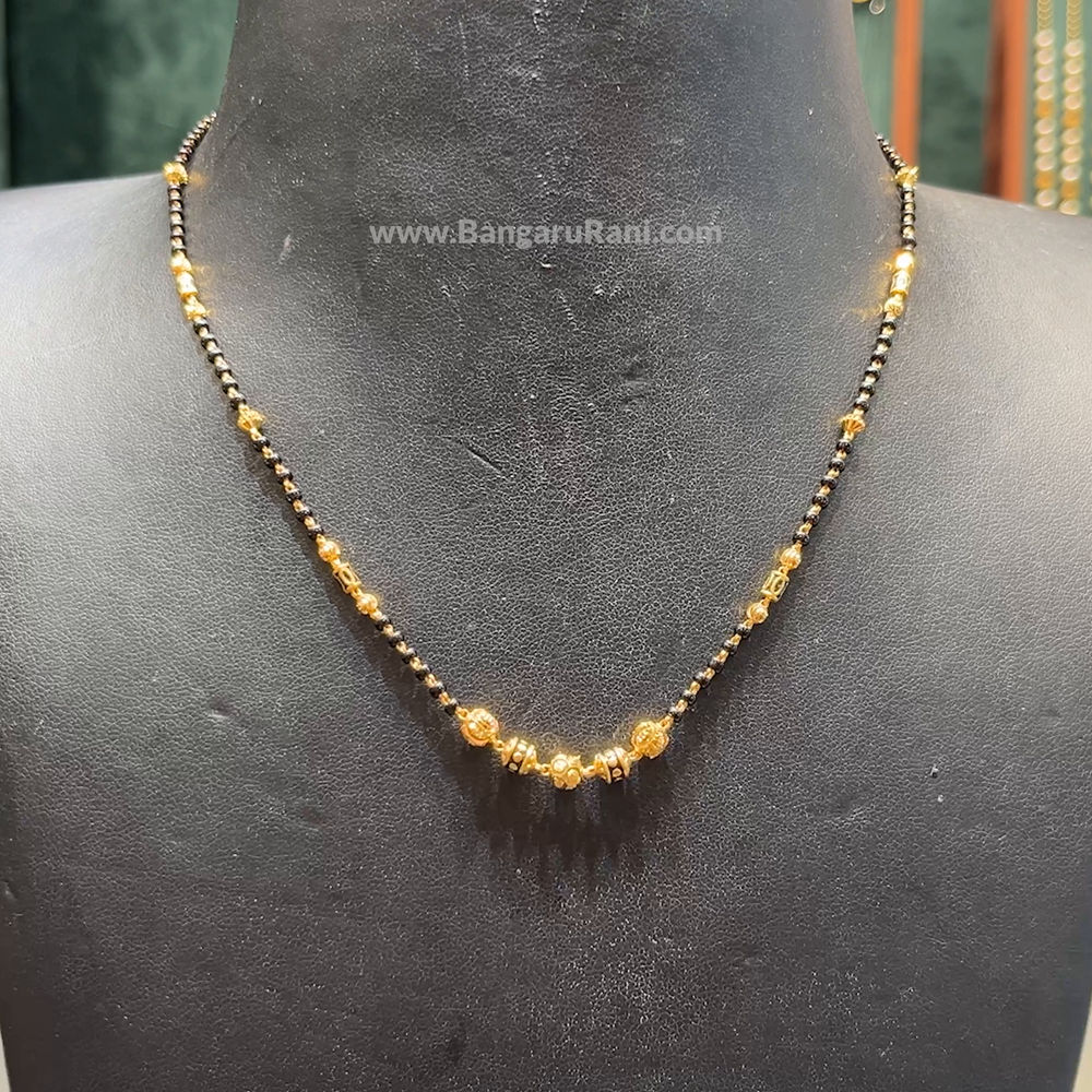 CMR 6.869gms SHORT BLACK BEADS 22K Yellow Gold