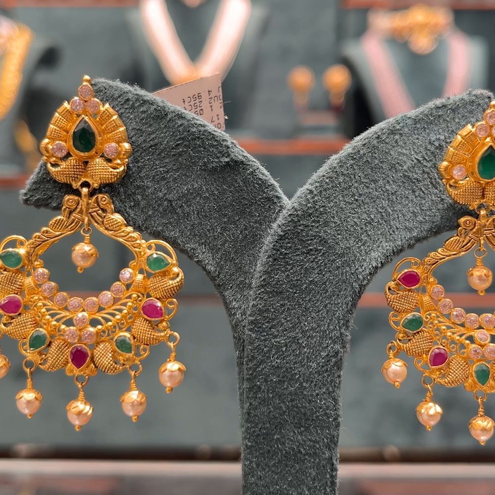 CMR 15.506gms EARRINGS 22K Antique