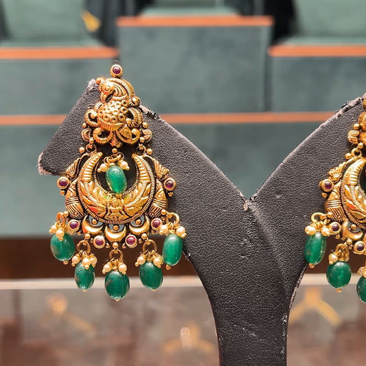 CMR 12.526gms EARRINGS 22K Nakshi