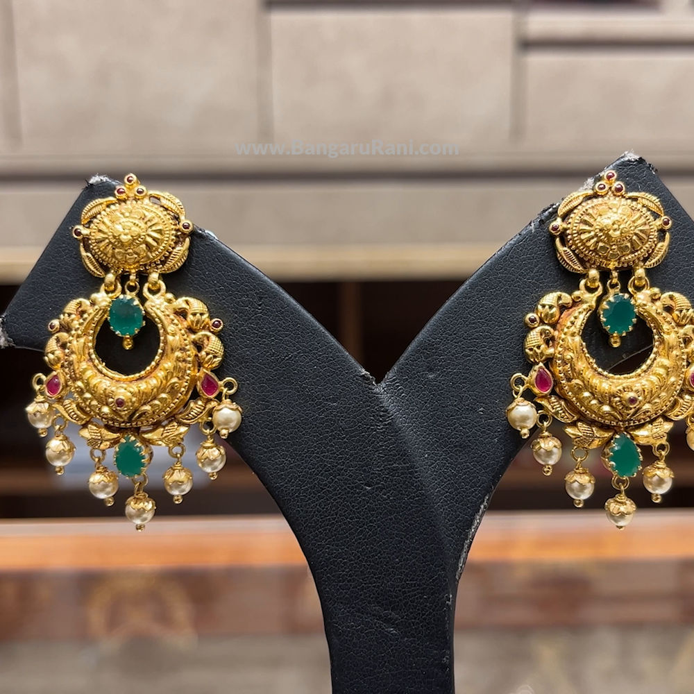 Chennai Shopping Mall 12.026gms EARRINGS 22K Antique