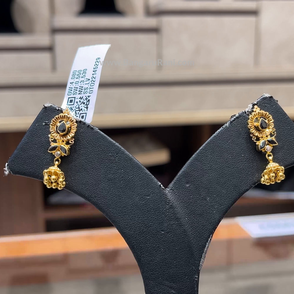 Chennai Shopping Mall 3.53gms EARRINGS 22K Yellow Gold