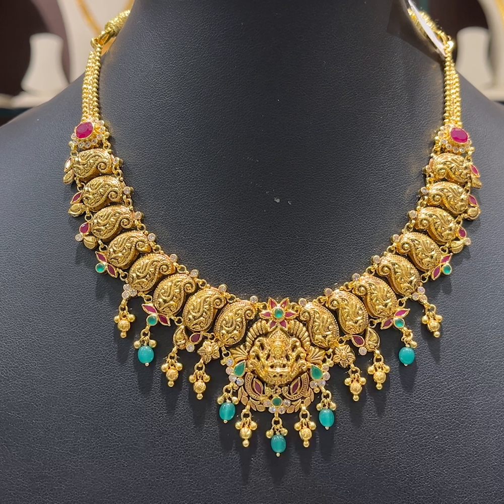 CMR 22.93gms NECKLACE 22K Antique