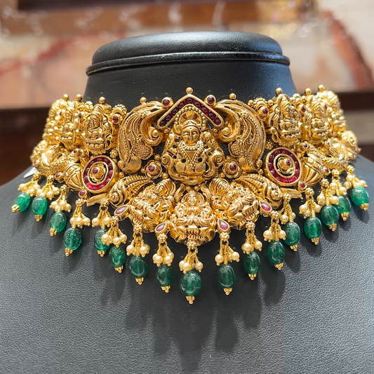 MUKUNDA JEWELLERS 45.702gms CHOKER 22K Antique