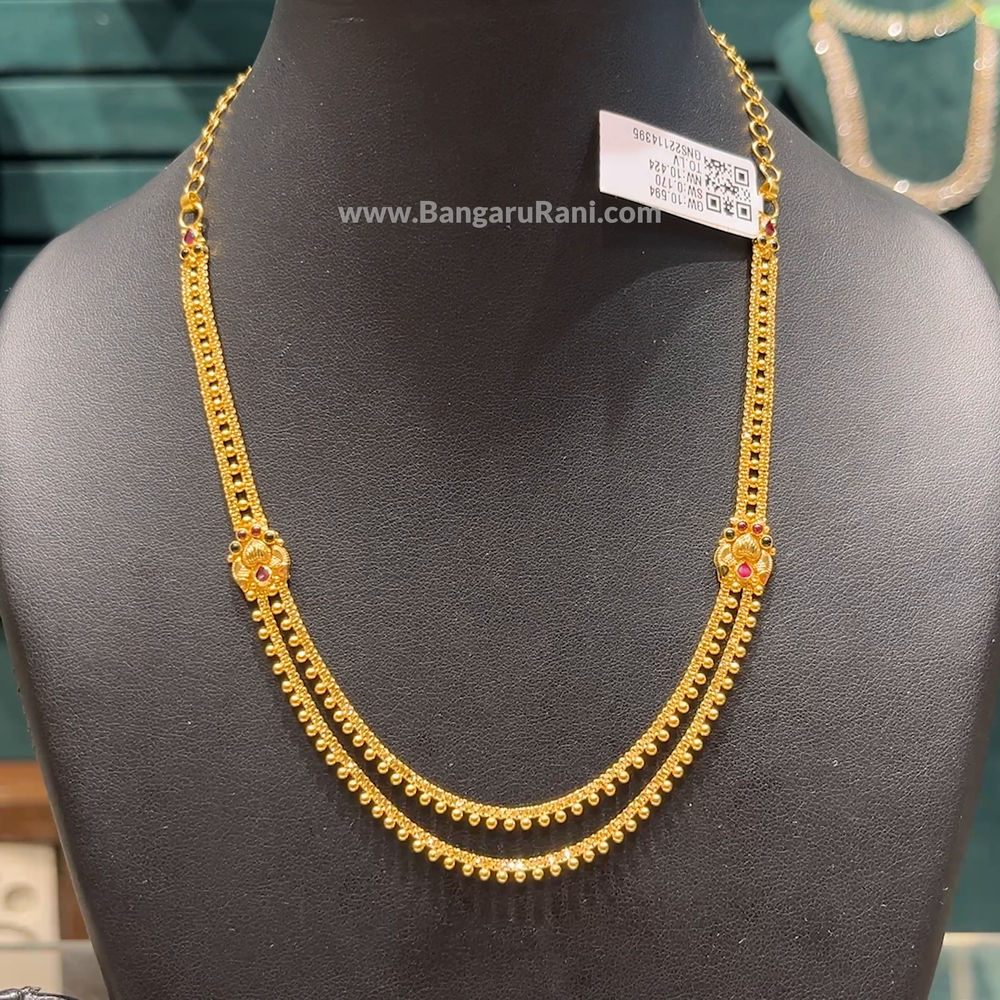 Chennai Shopping Mall 10.424gms HARAMS 22K Yellow Gold