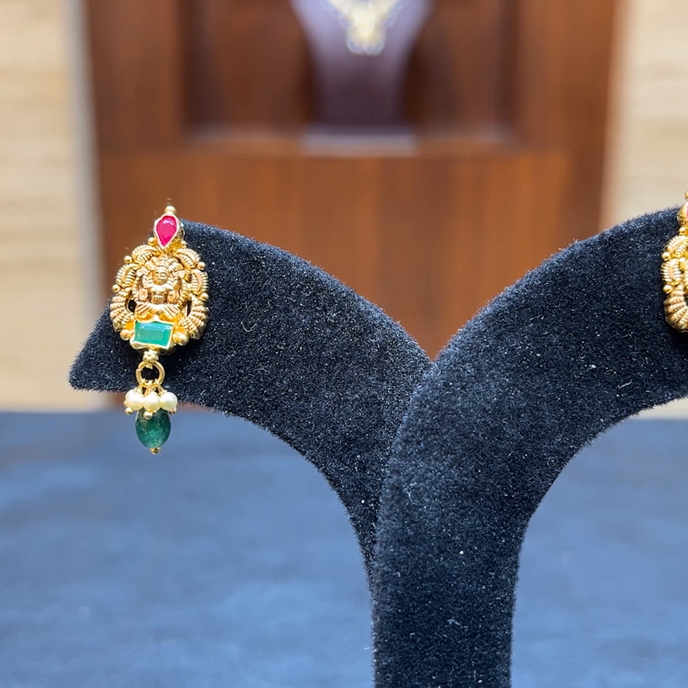 Chennai Shopping Mall 3.26gms EARRINGS 22K Yellow Gold