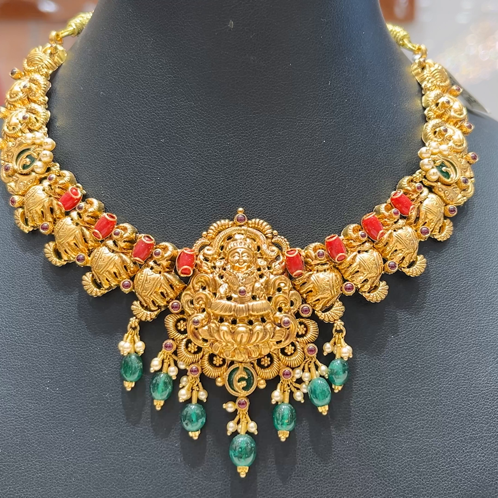 MUKUNDA JEWELLERS 31.061gms NECKLACE 22K Antique