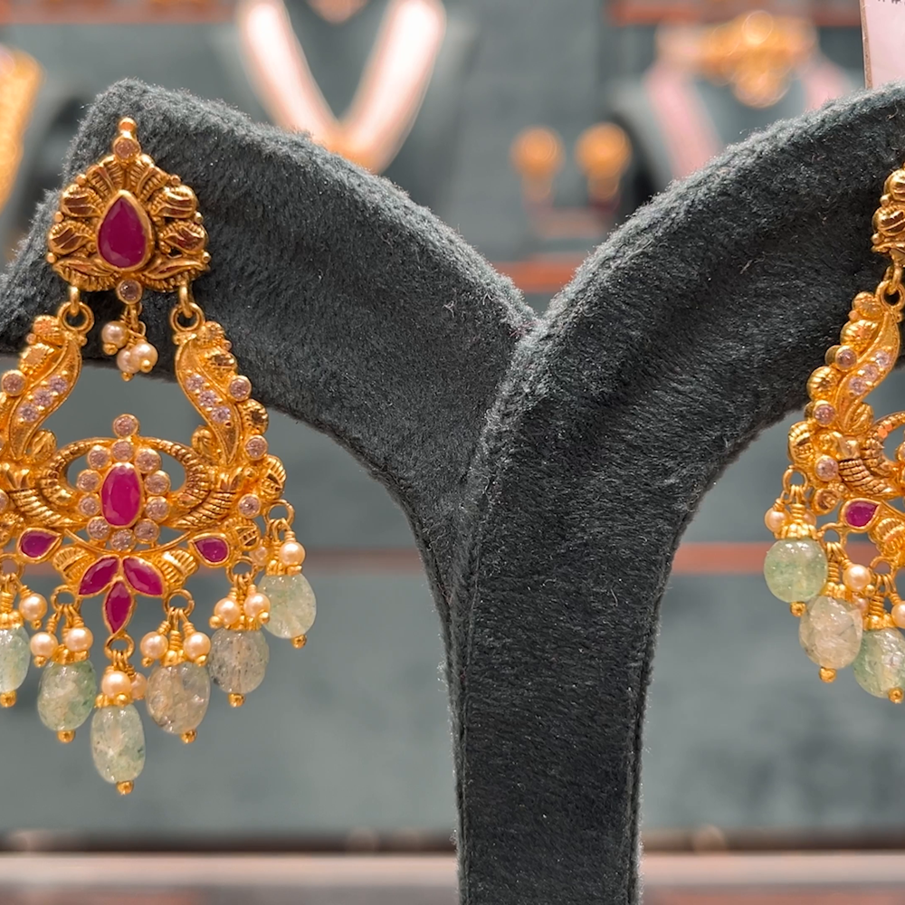 CMR 11.098gms EARRINGS 22K Antique