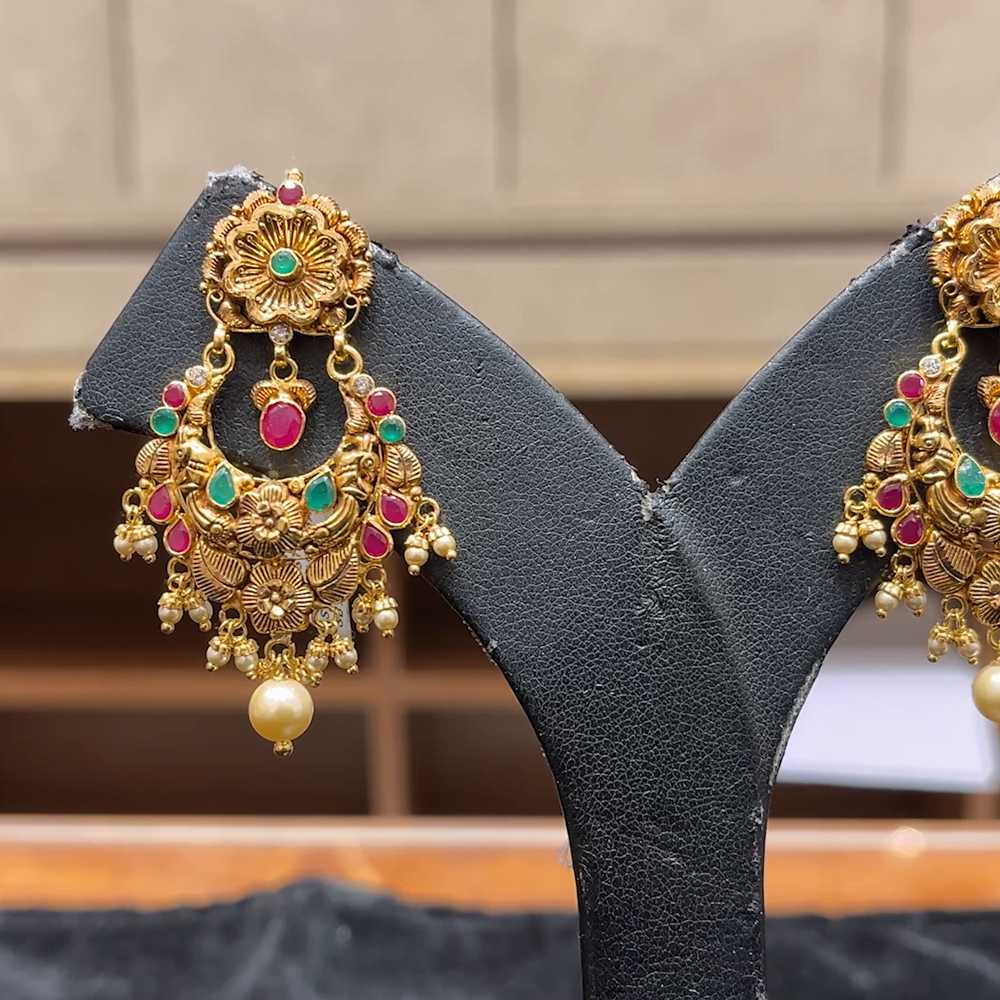 Chennai Shopping Mall 11.15gms EARRINGS 22K Antique