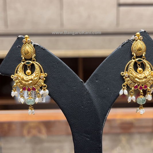 Chennai Shopping Mall 9.38gms EARRINGS 22K Antique