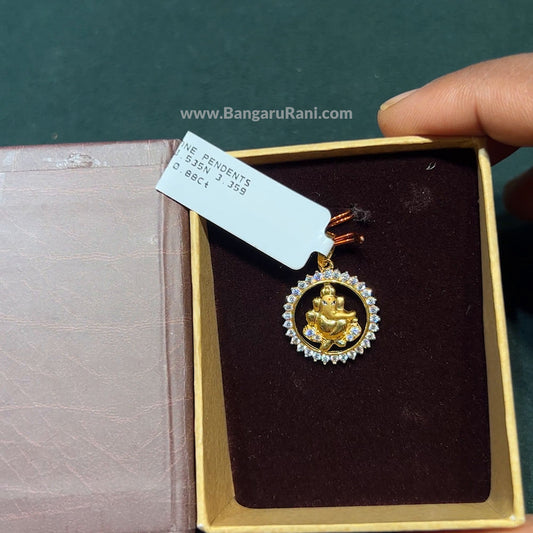 3.359gms Pendent 22K Yellow Gold