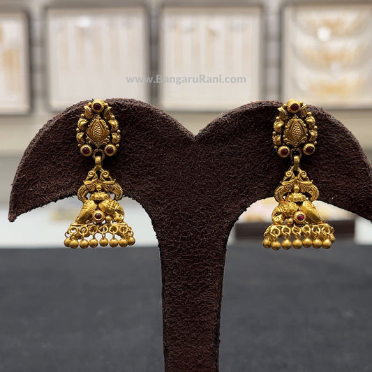 9.154gms EARRINGS 22K Antique