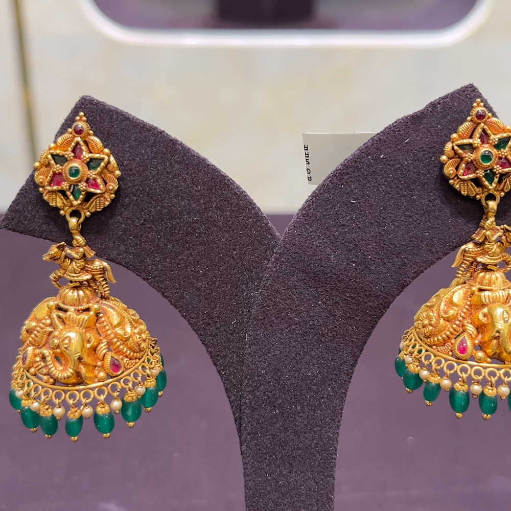 CMR 22.1gms EARRINGS 22K Antique