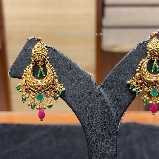 Chennai Shopping Mall 10.52gms EARRINGS 22K Antique