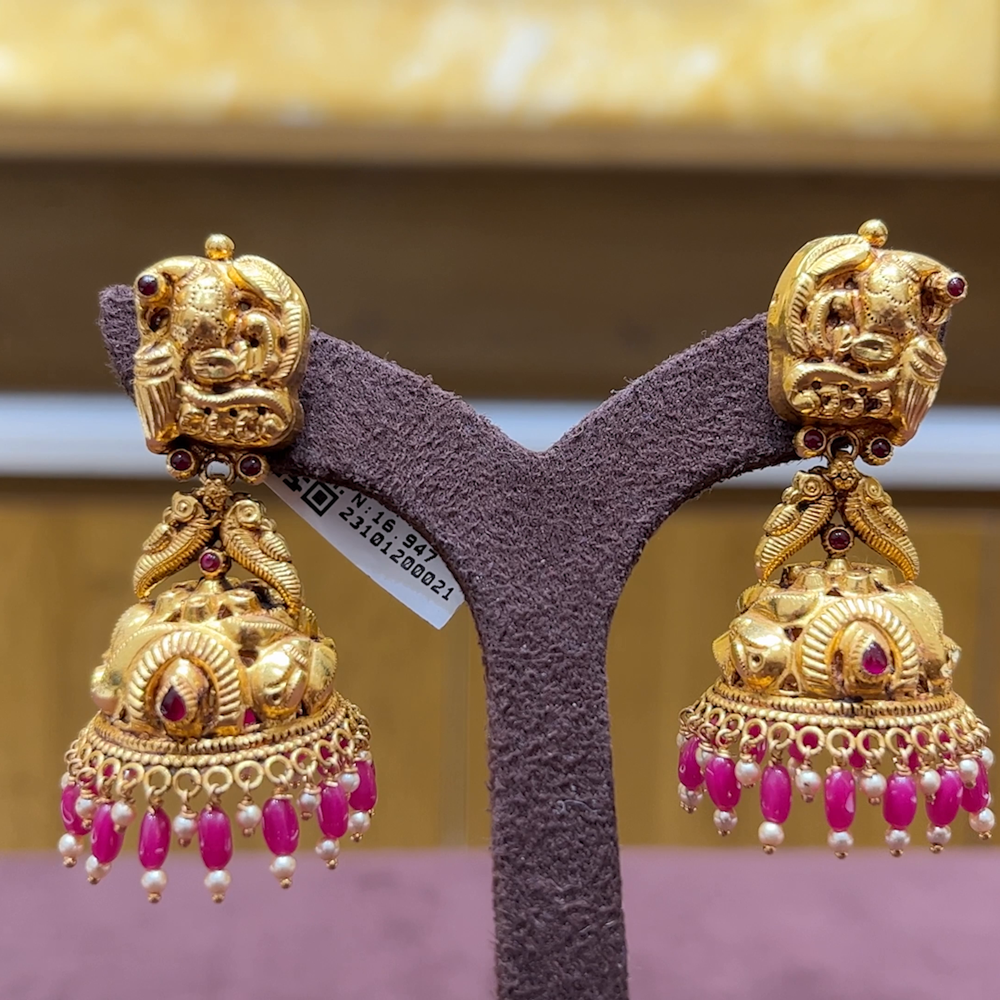 MUKUNDA JEWELLERS 16.947gms EARRINGS 22K Yellow Gold