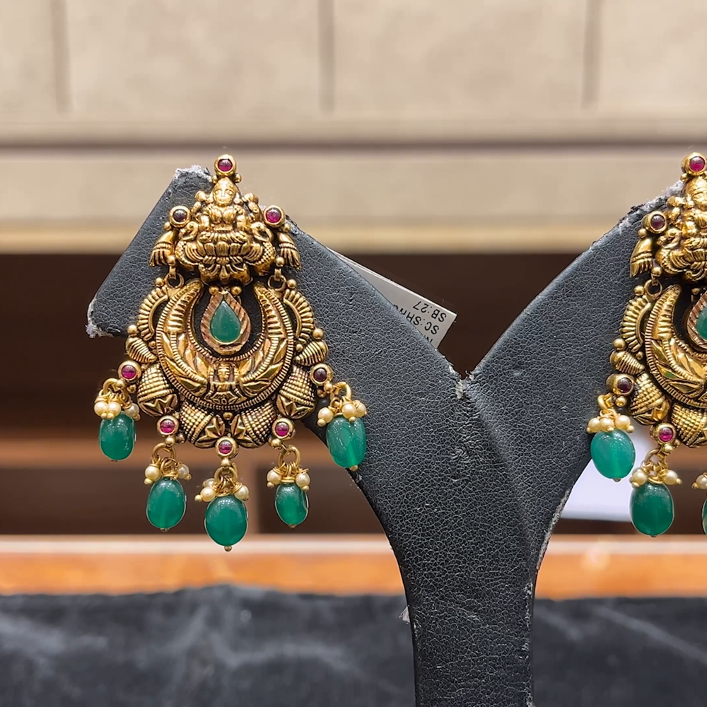 Chennai Shopping Mall 12.956gms EARRINGS 22K Antique