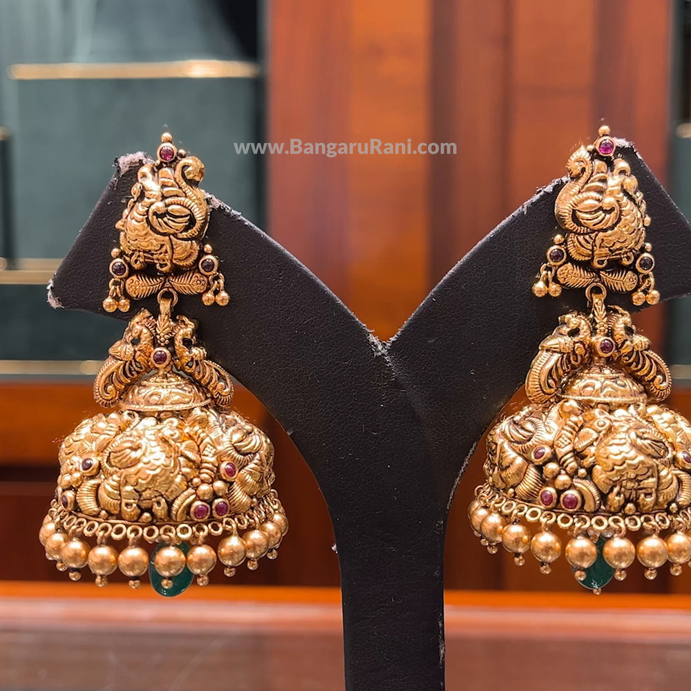 Chennai Shopping Mall 34.89gms EARRINGS 22K Antique