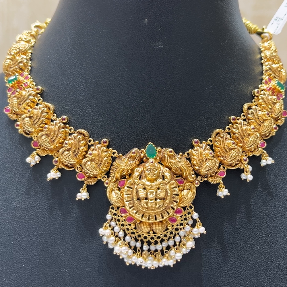 MUKUNDA JEWELLERS 24.46gms NECKLACE 22K Antique