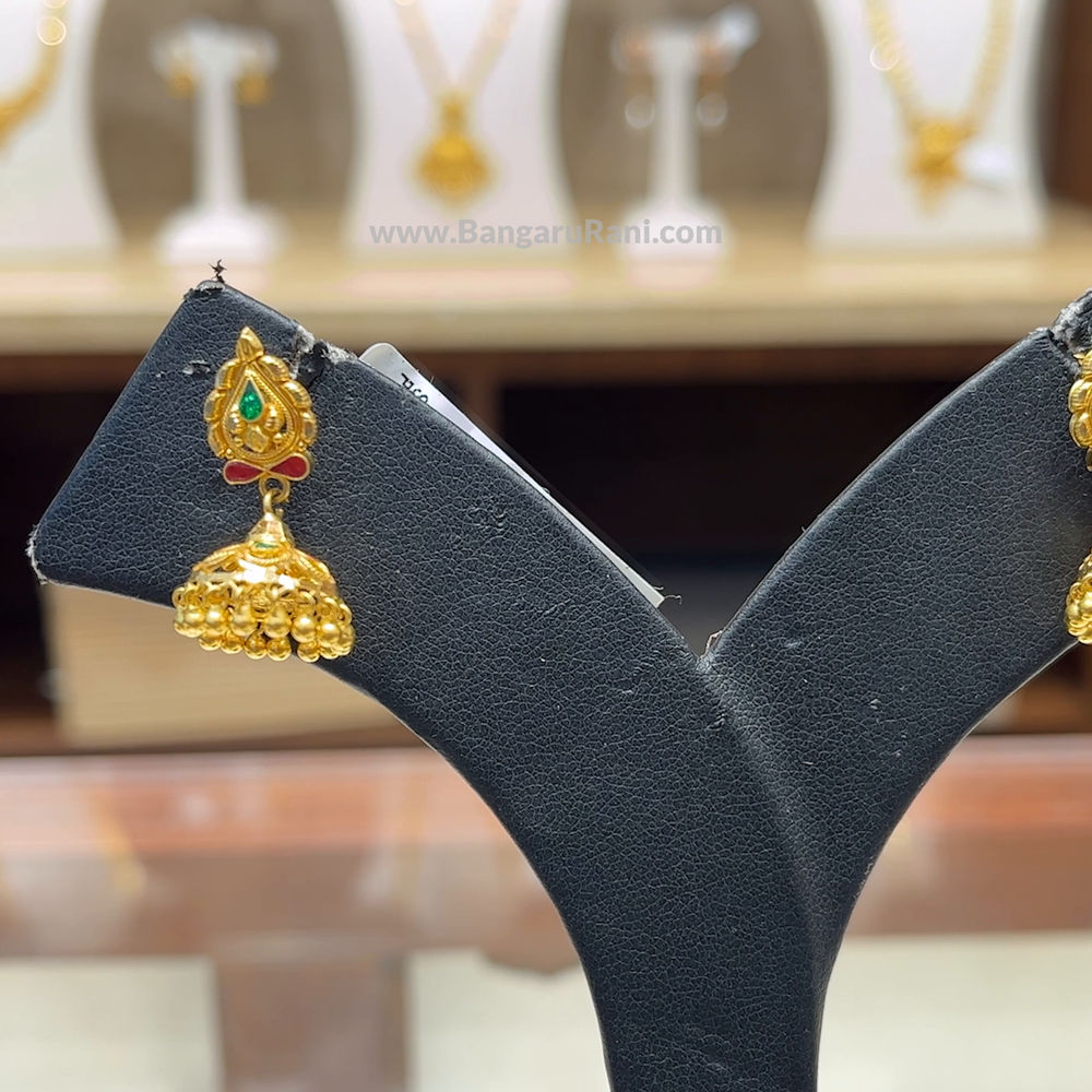 Chennai Shopping Mall 5.6gms EARRINGS 22K Yellow Gold