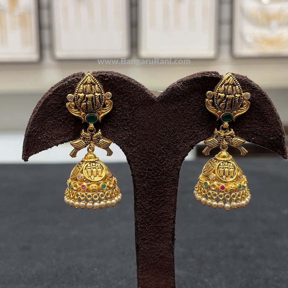 13.351gms EARRINGS 22K Antique