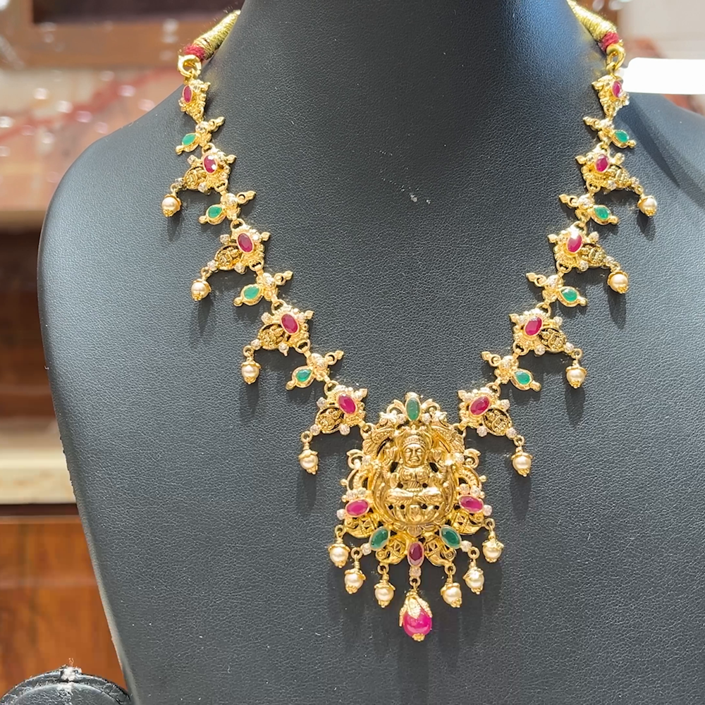 MUKUNDA JEWELLERS 24.64gms NECKLACE 22K Antique