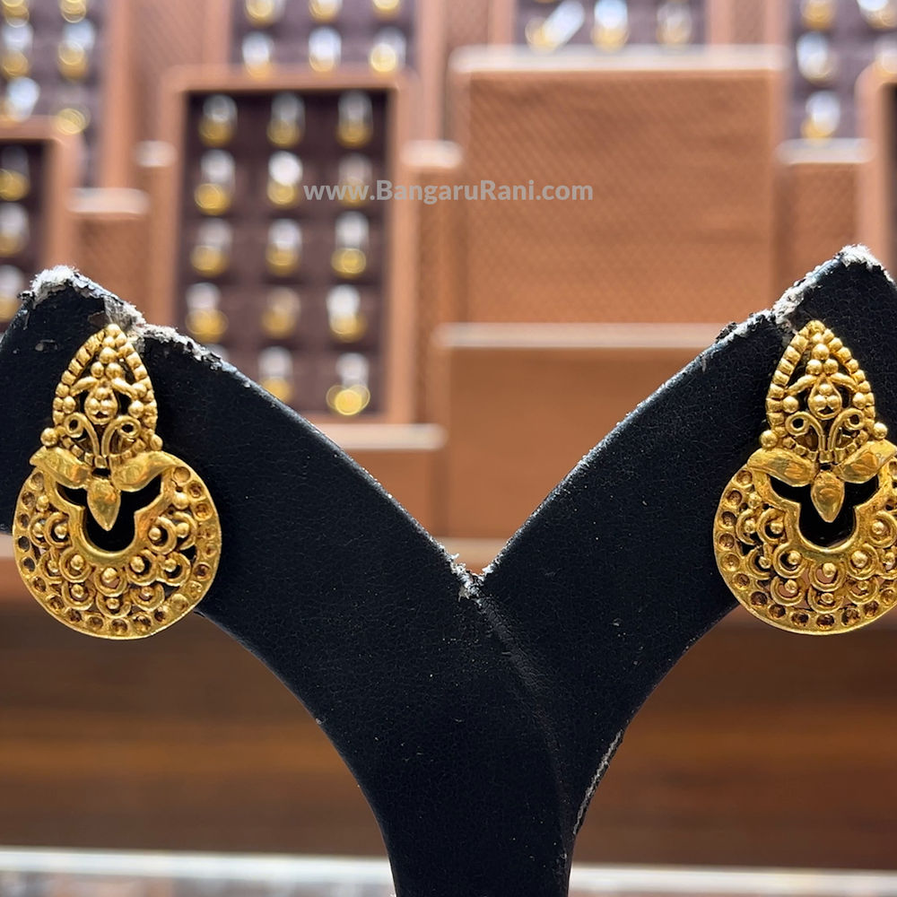 CMR 13.6gms EARRINGS 22K Antique