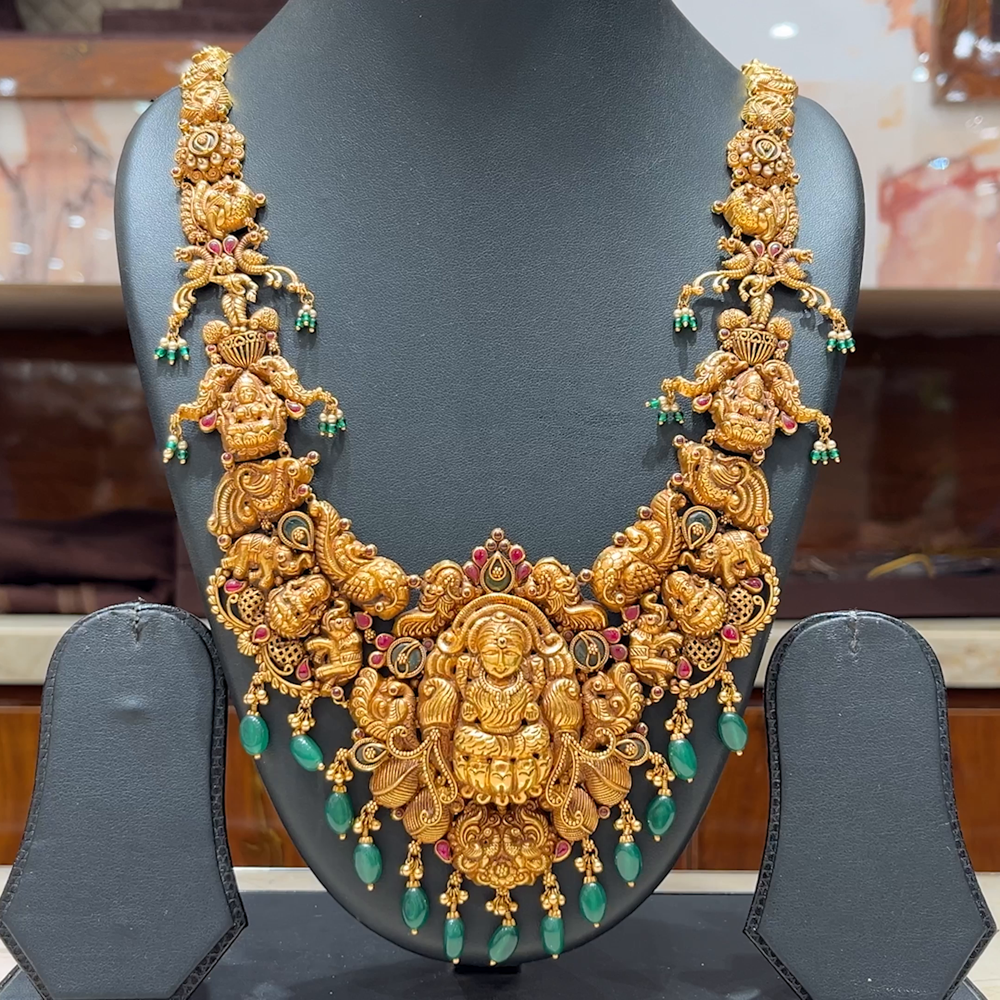 MUKUNDA JEWELLERS 86.852gms HARAMS 22K Nakshi