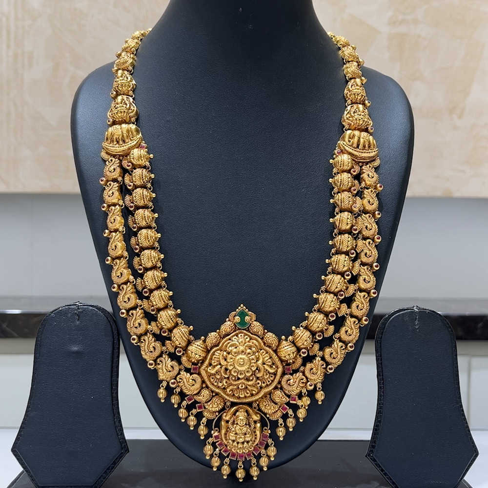 MUKUNDA JEWELLERS 64.66gms HARAMS 22K Antique