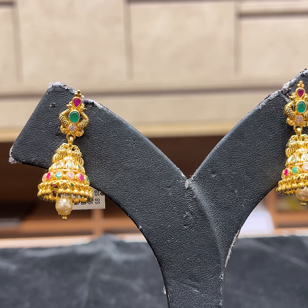 Chennai Shopping Mall 7.79gms EARRINGS 22K Yellow Gold