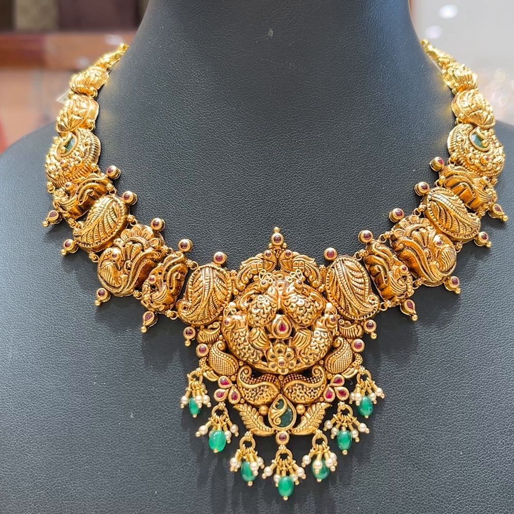 MUKUNDA JEWELLERS 28.56gms NECKLACE 22K Antique