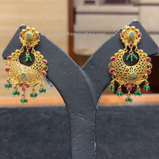 Chennai Shopping Mall 12.18gms EARRINGS 22K Antique