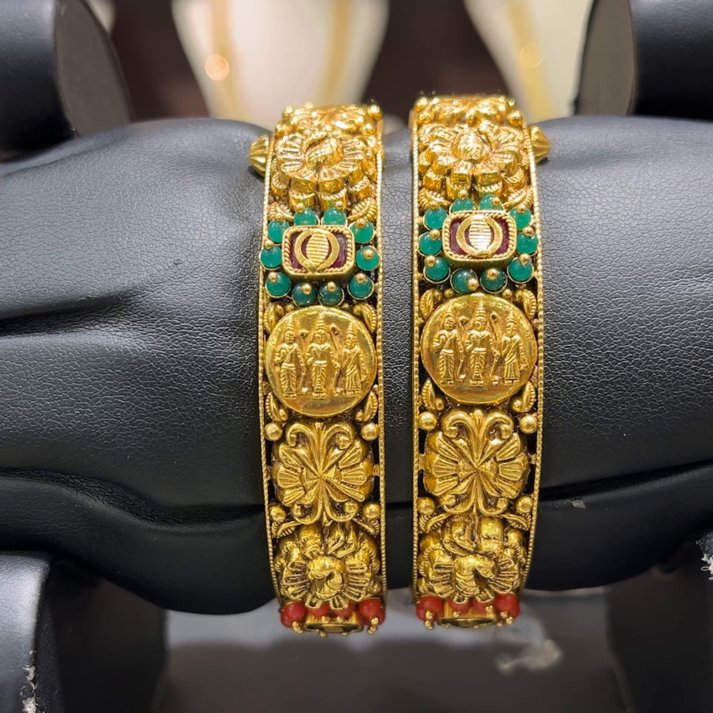 CMR 44.071gms BANGLES 22K Antique