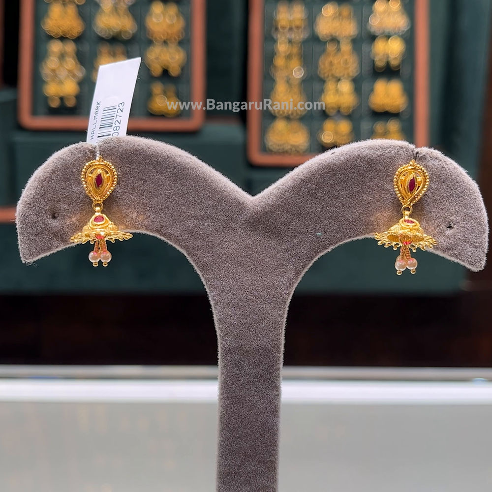 3.358gms EARRINGS 22K Yellow Gold