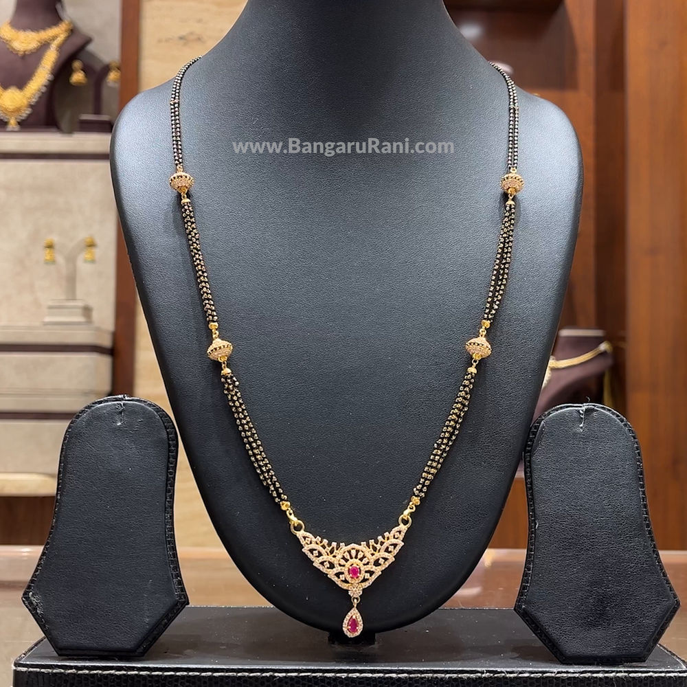 Chennai Shopping Mall 19.175gms SHORT BLACK BEADS 22K Yellow Gold