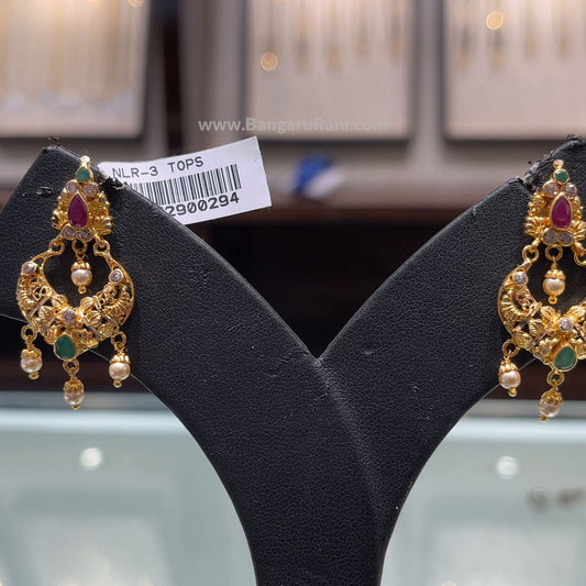 SOUTH INDIA 6.31gms EARRINGS 22K Yellow Gold