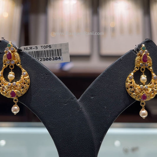 SOUTH INDIA 5.702gms EARRINGS 22K Yellow Gold