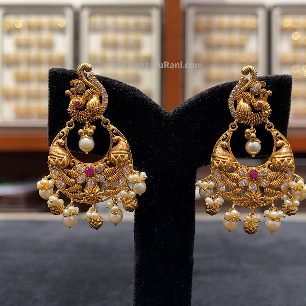 21.27gms EARRINGS 22K Nakshi