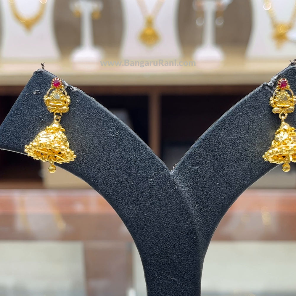 Chennai Shopping Mall 4.056gms EARRINGS 22K Yellow Gold