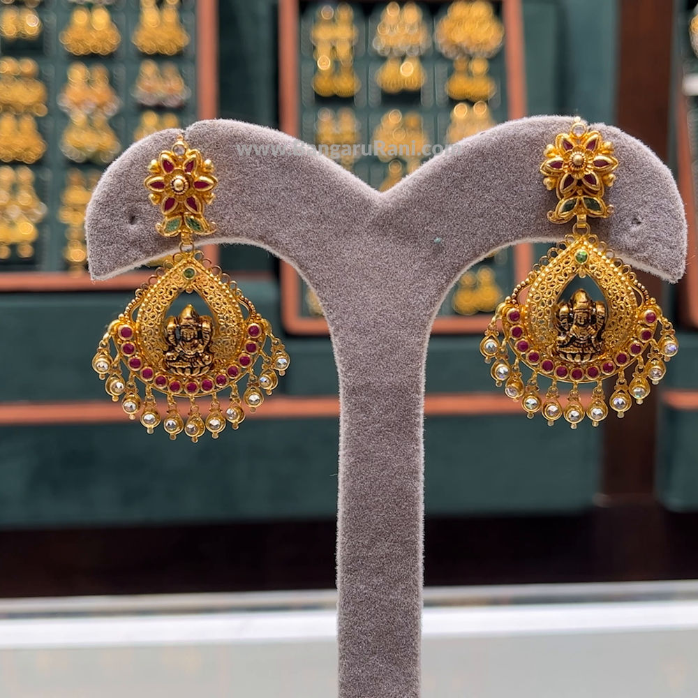 13.035gms EARRINGS 22K Antique