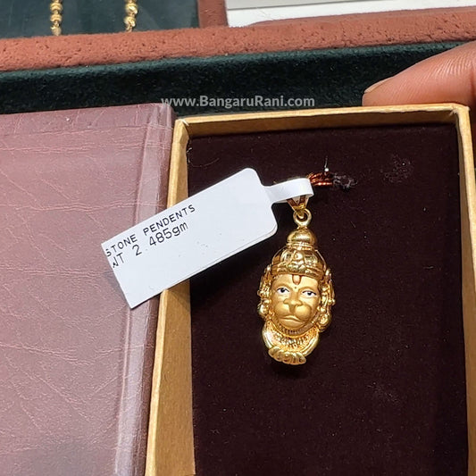 2.485gms Pendent 22K Yellow Gold