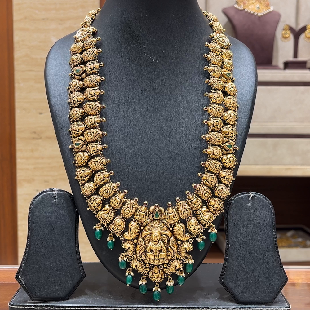 Chennai Shopping Mall 56.21gms HARAMS 22K Antique