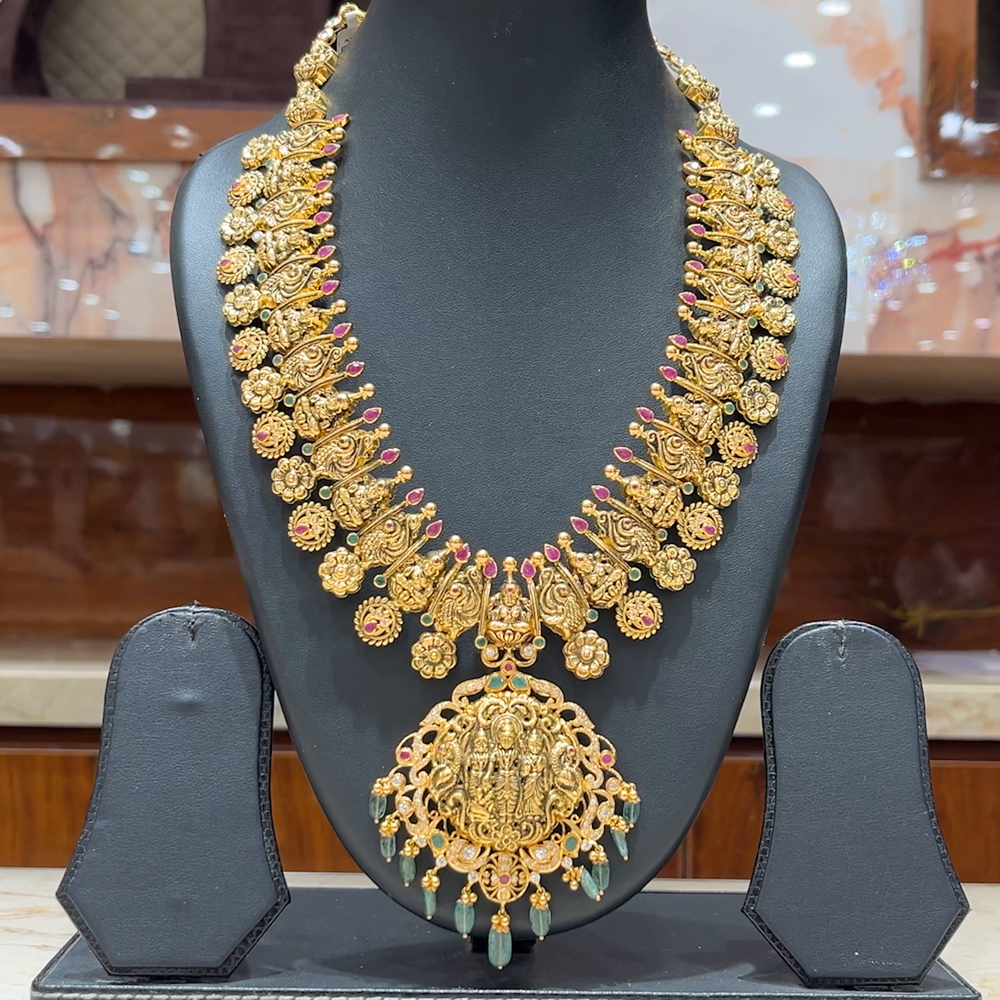 MUKUNDA JEWELLERS 99.29gms HARAMS 22K Antique