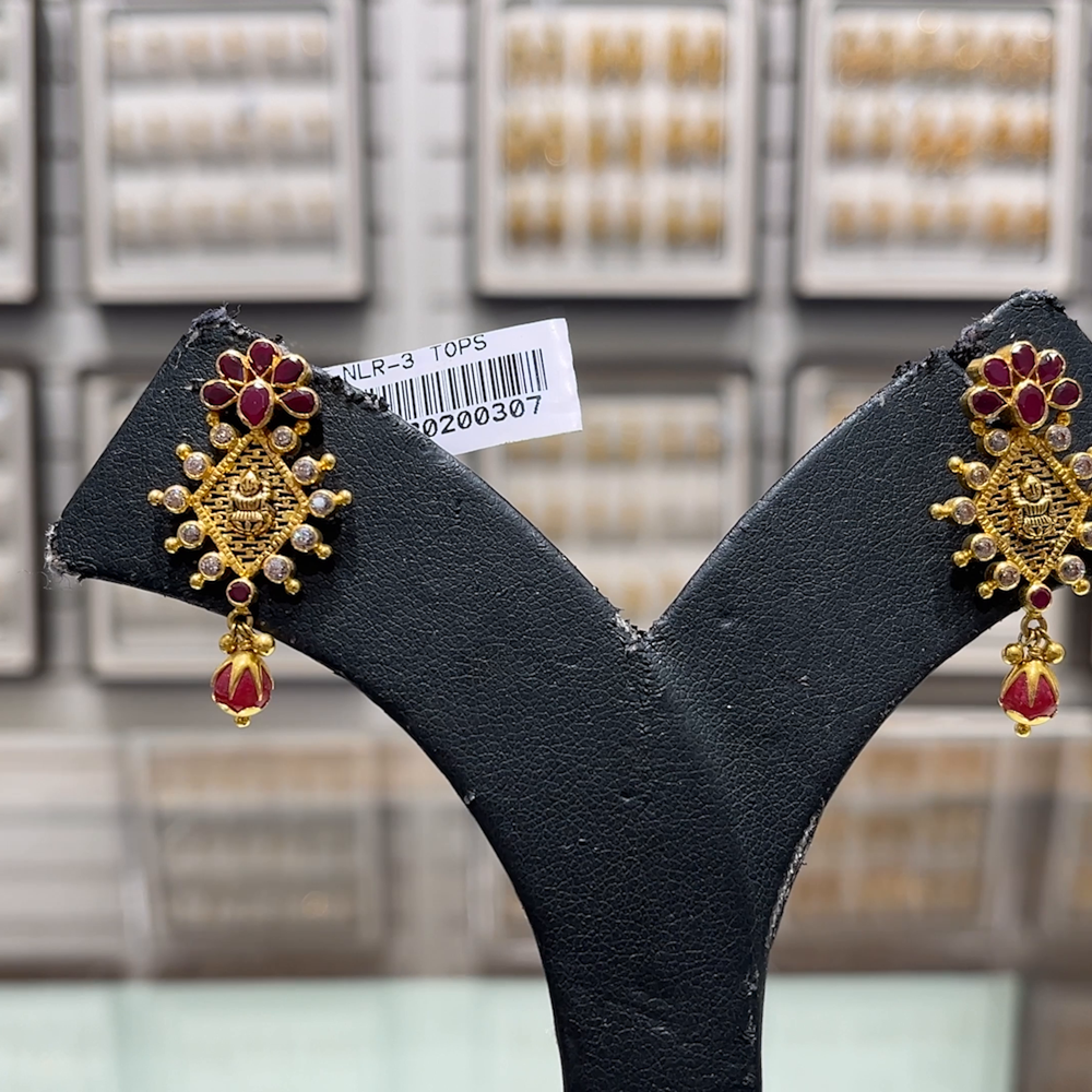 SOUTH INDIA 5.84gms EARRINGS 22K Yellow Gold